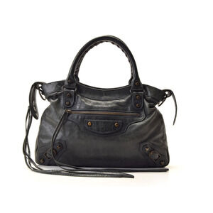 Balenciaga The Town Leather Bag Green